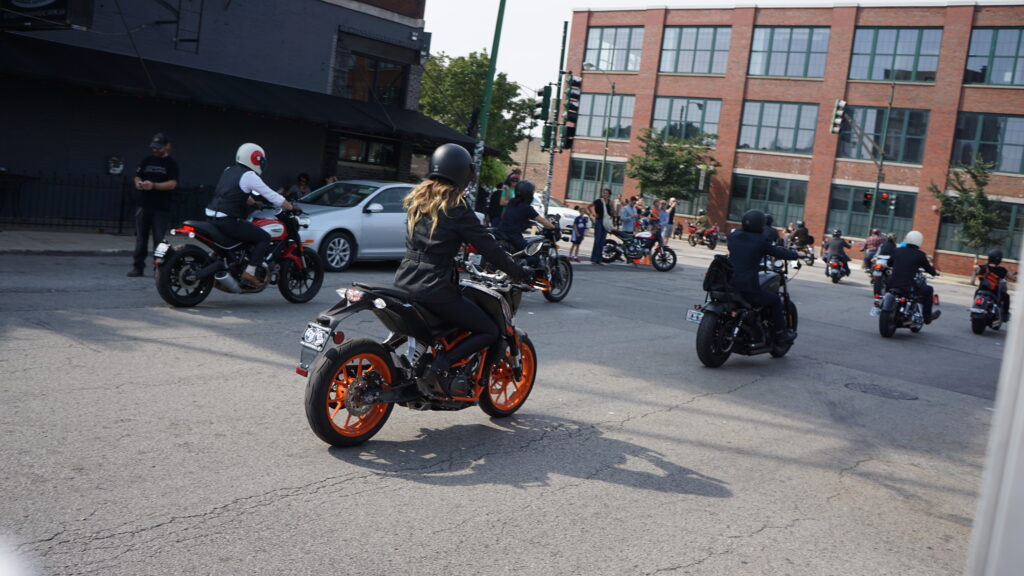 A Female Motorcycle Rider